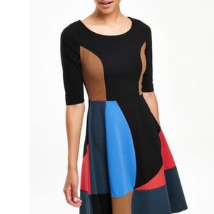 Boden Alice Ponte Colorblock Dress